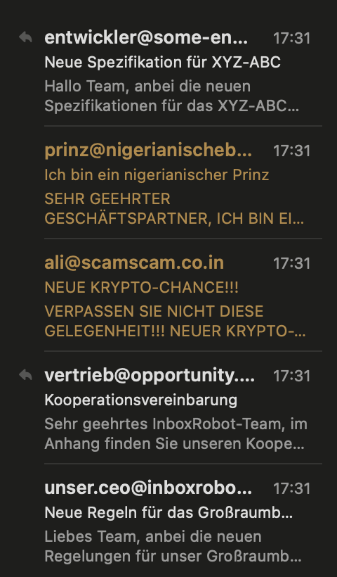 Screenshot dunkel